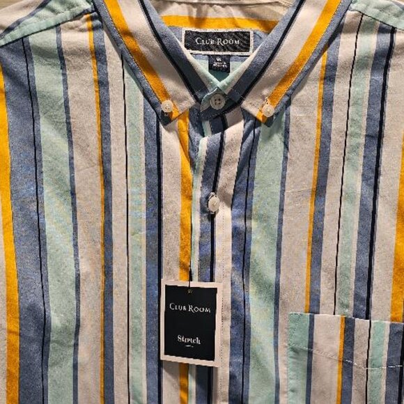 CLUB ROOM - NWT Long Sleeve Cotton Poplin Shirt - XL - Picture 2 of 5